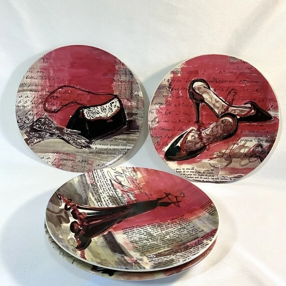 Kimmy Han Certified Int’l Demitasse Set 4 French Fashion Espresso Cups Saucers